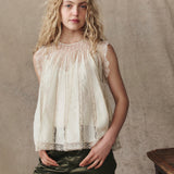 The Keepsake Lace Shell Top Cream