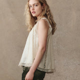 The Keepsake Lace Shell Top Cream
