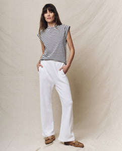 The Peak Shoulder Tee Vintage Blue Stripe