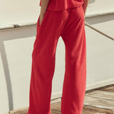 The Micro Terry Horseshoe Sweatpant Pimento