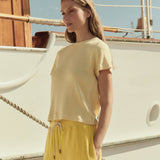 The Little Tee Soft Yellow Stripe