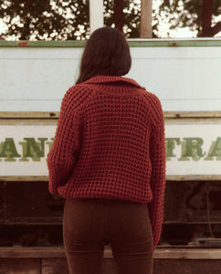 The Cozy Cable Pullover Strawberry Jam
