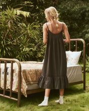 The Eyelet Ruffle Tank Night Dress Black