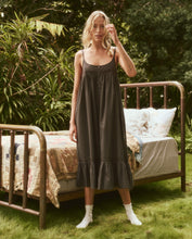 The Eyelet Ruffle Tank Night Dress Black