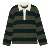 The Academy Polo Sweater Army League Stripe