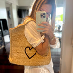 Imperfect Heart Jute Tote