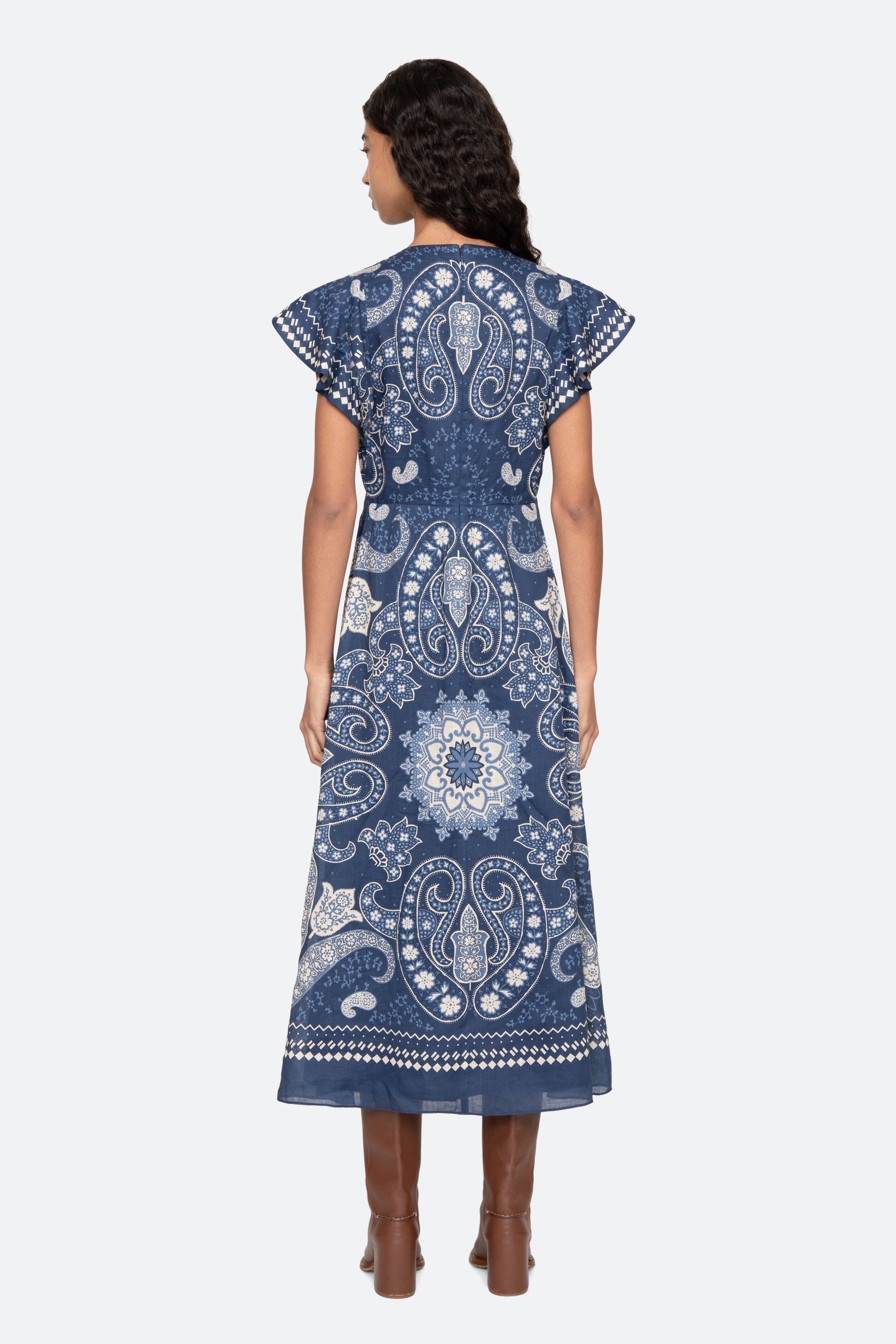 EMELINA PRINT MIDI DRESS (D1)