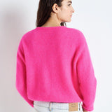 Vitow Cardigan Neon Pink Melange
