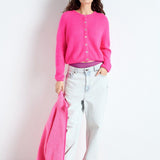 Vitow Cardigan Neon Pink Melange