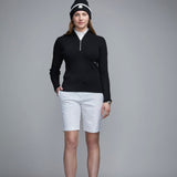Stretch Merino Sleeveless Turtleneck Black