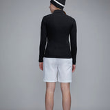 Stretch Merino Sleeveless Turtleneck Black