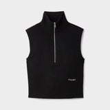 Stretch Merino Sleeveless Turtleneck Black