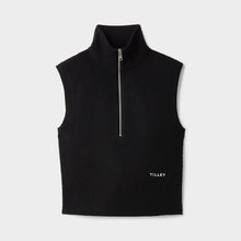 Stretch Merino Sleeveless Turtleneck Black