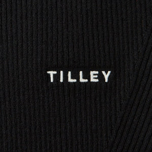 Stretch Merino Sleeveless Turtleneck Black