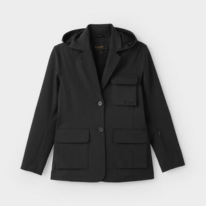 Hooded Tech Blazer Black