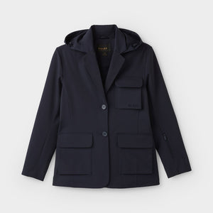 Hooded Tech Blazer Navy