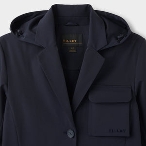 Hooded Tech Blazer Navy
