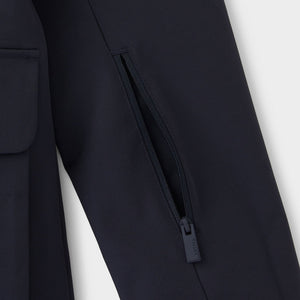 Hooded Tech Blazer Navy
