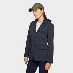 Hooded Tech Blazer Navy