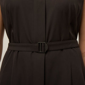 Tech Silk Maxi Dress Black