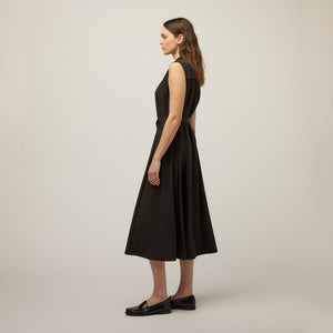 Tech Silk Maxi Dress Black