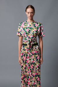 Pleated Skirt Warhol Floral Vibrant