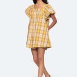 Copeland Mini Dress Yellow Plaid