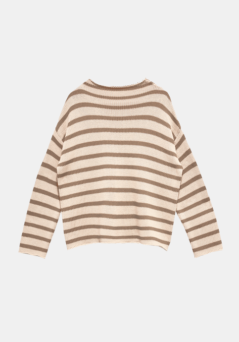 Lamis Stripe Sweater Natural/Almond