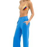 Rugby Stitch Wide Leg Sweatpants Cobalt Blue
