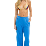 Rugby Stitch Wide Leg Sweatpants Cobalt Blue