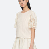 ALINA LACE COMBO SLV SWEATER (D2)