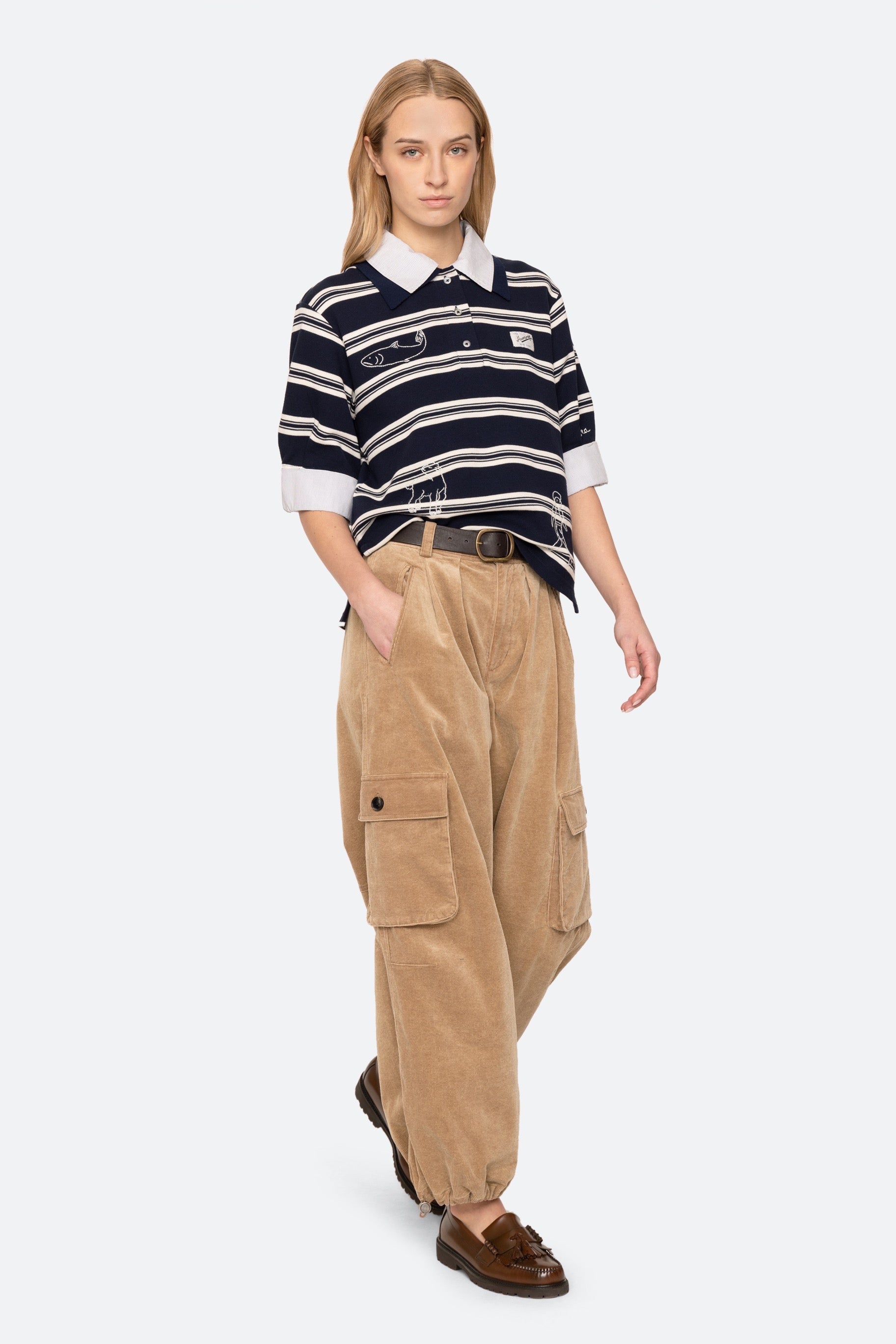 MINA NOVELTY DOUBLE LAYER POLO (D1)