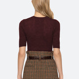JANE ARGYLE S/SLV CREW SWEATER (D1)