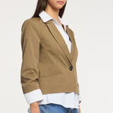 Peri Jacket Dark Olive/White