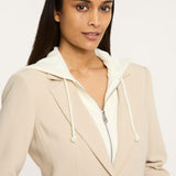 Zip Up Le Petit Khloe Blazer Khaki/Ivory
