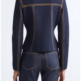 Knit Canyon Jacket Navy Spruce Yellow
