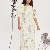 Court Midi Dress Cream