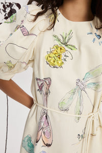 Court Midi Dress Cream
