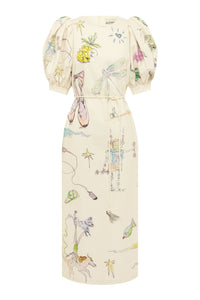Court Midi Dress Cream