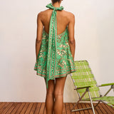 Fish Sticks Mini Dress Green