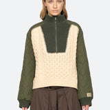 ALLEN CABLE HALF ZIP COMBO PULLOVER (D2)
