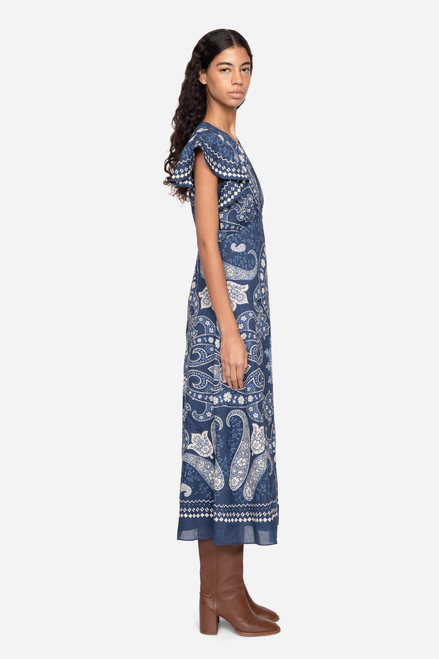 EMELINA PRINT MIDI DRESS (D1)