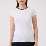 Metallic S/S Tipped Ringer Tee