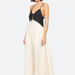 ANGELINA SUITING MAXI COLORBLOCK DRESS (D1)