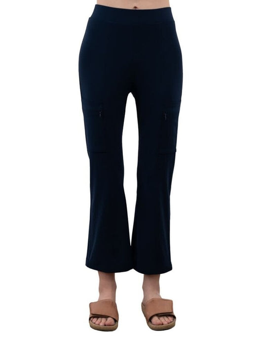 Tech Stretch Flare Leggings with Utility Zip Pocket