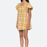 Copeland Mini Dress Yellow Plaid