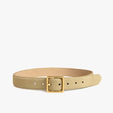 The Allie Belt Beige Antique Brass