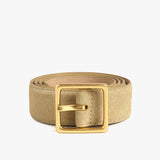 The Allie Belt Beige Antique Brass