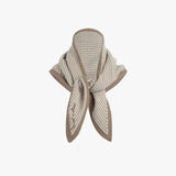 The Striped Triangle Scarf Soft Taupe Stripe