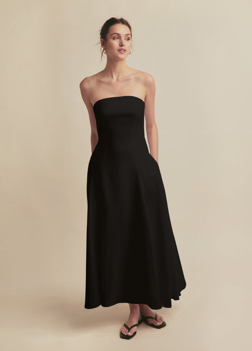 The Favorite Linen Dress Black